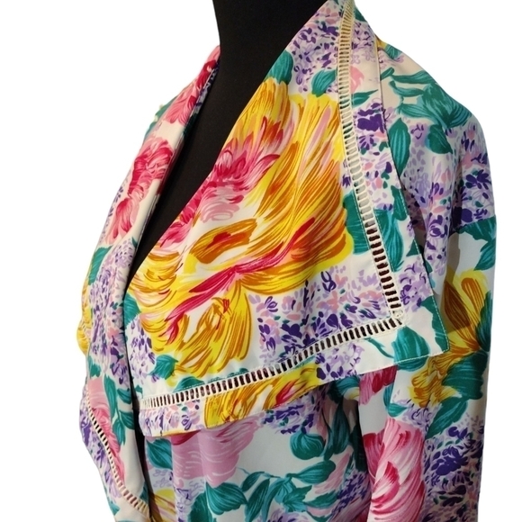 VINTAGE Sarah Spencer Floral Robe - Picture 2 of 5
